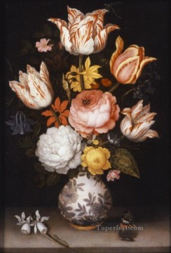  porcelana Obras - Bosschaert Ambrosius Bodegón con flores en jarrón de porcelana